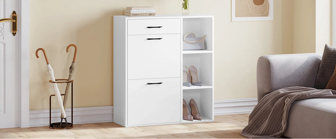 Meuble à chaussure moderne blanc -