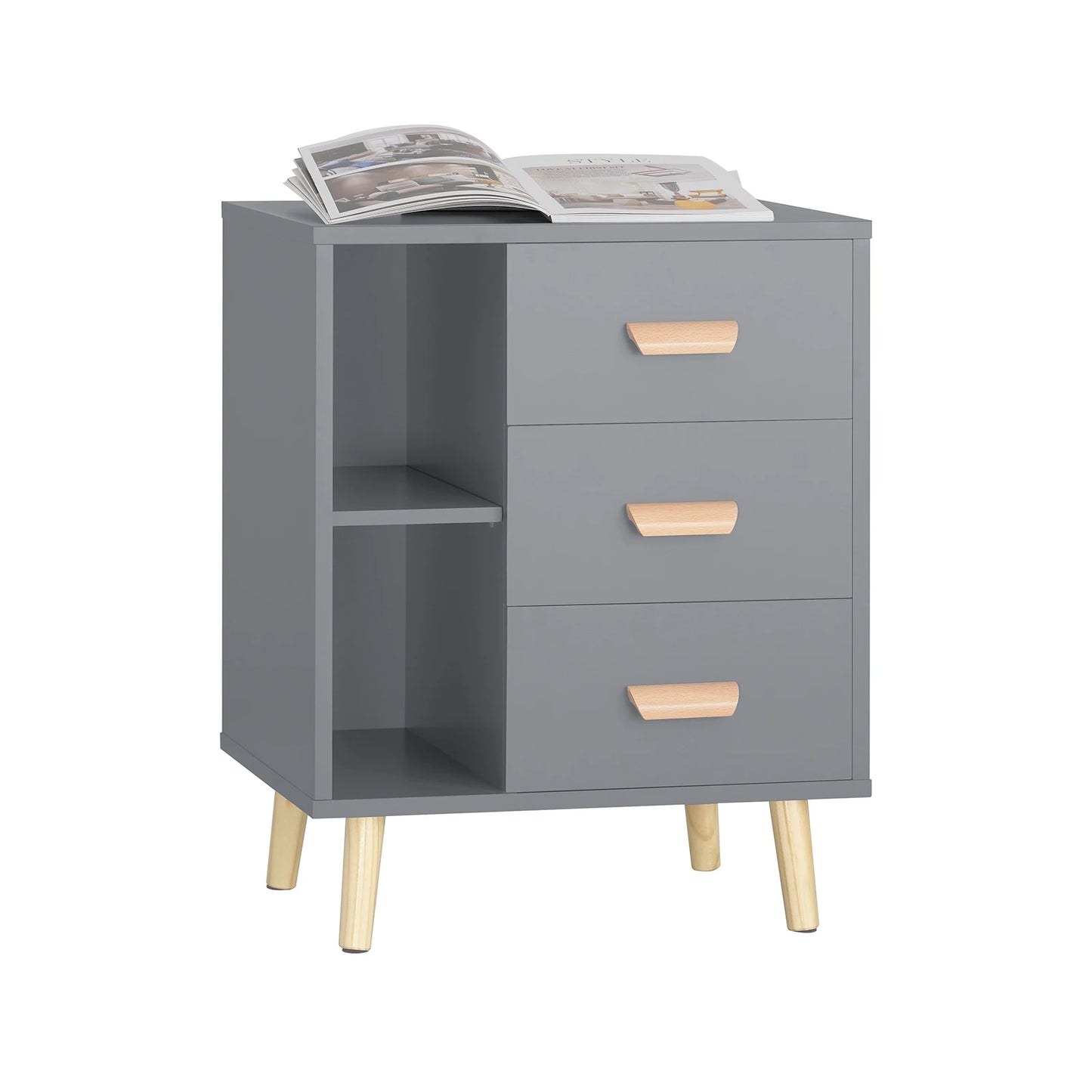 Table de chevet tendance premium - Gris clair Table de chevet