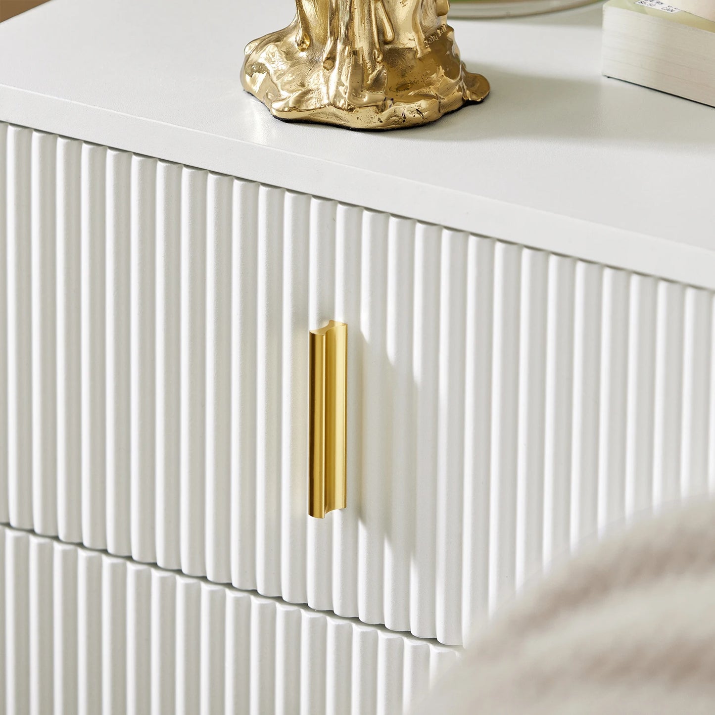 Table de chevet vintage moderne avec 2 tiroirs à 1pièce -