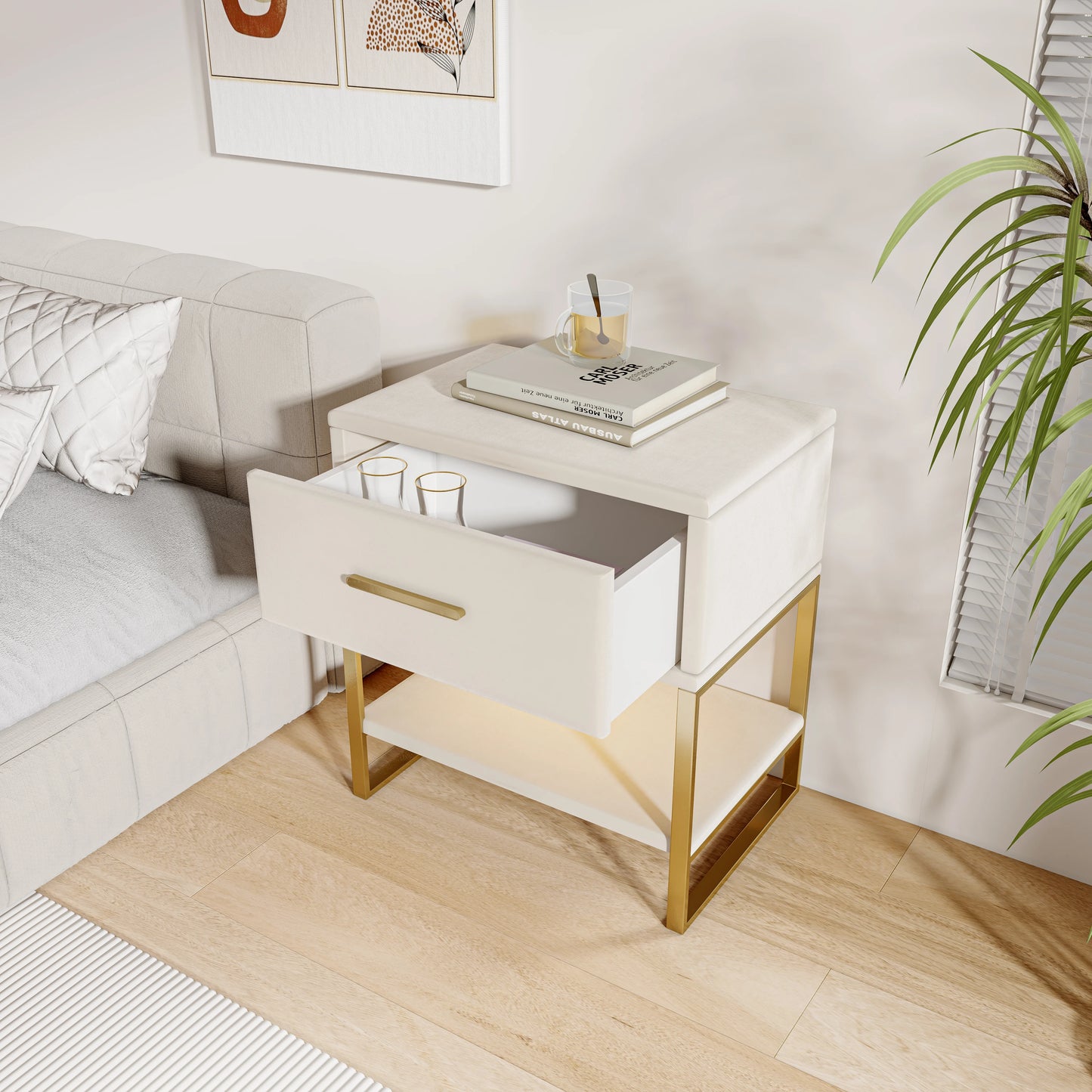 Table de chevet scandinave lot de 2 tables basse de nuit -