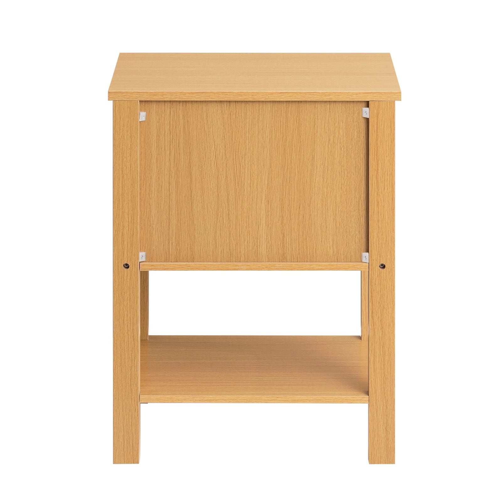 Table de nuit étagère en bois avec 2 tiroirs - 45 x 60 x 35cm -