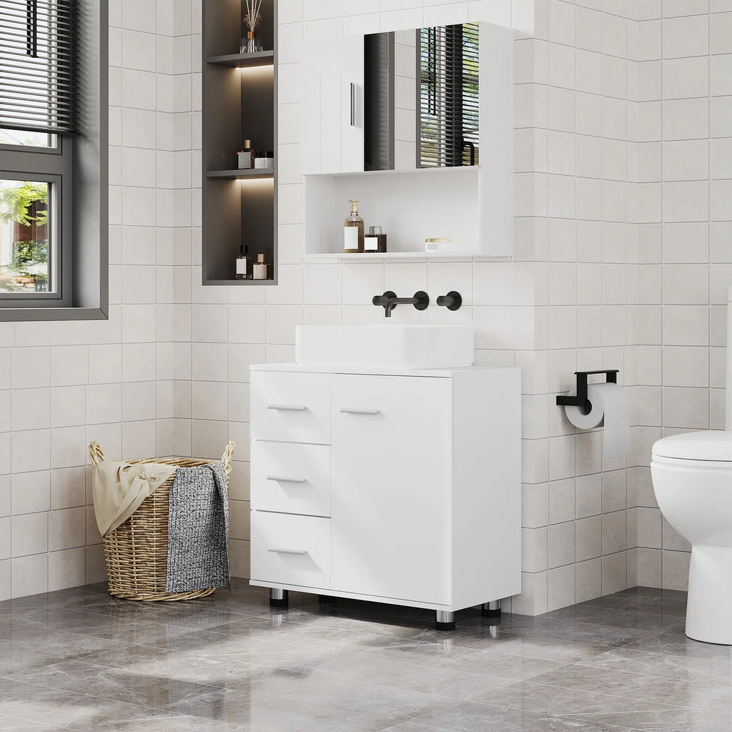 Meuble de rangement à tiroirs blanc -