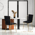 Chaise salle à manger couleur noir lot de 2 pièces avec accoudoirs - Noir Chaise salle à manger