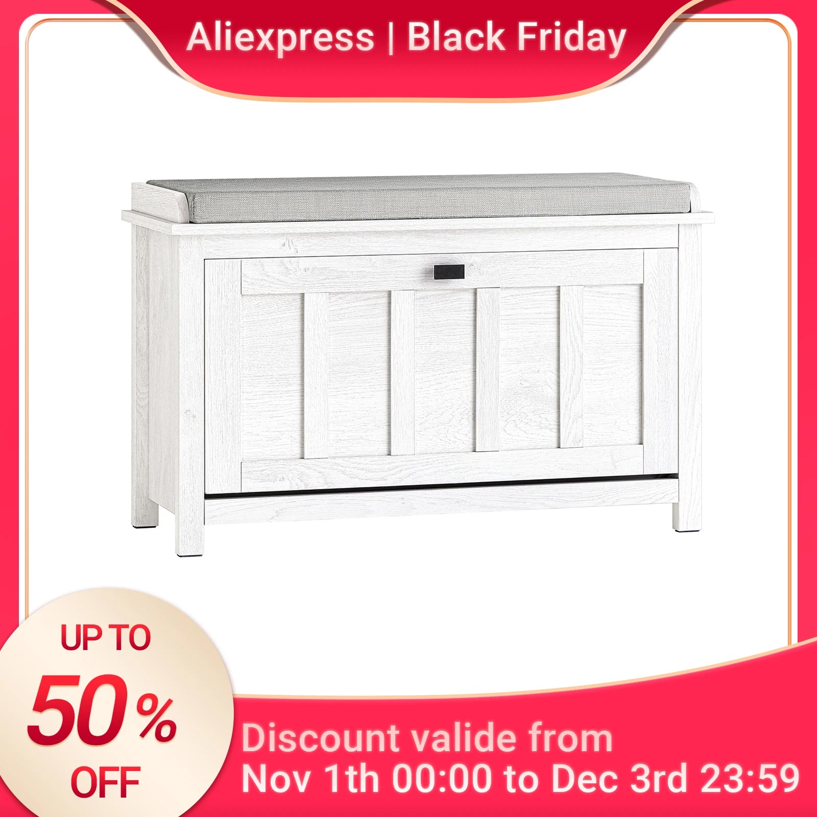 Meuble à chaussure blanc moderne - Blanc 50cm x 30cm x 80cm