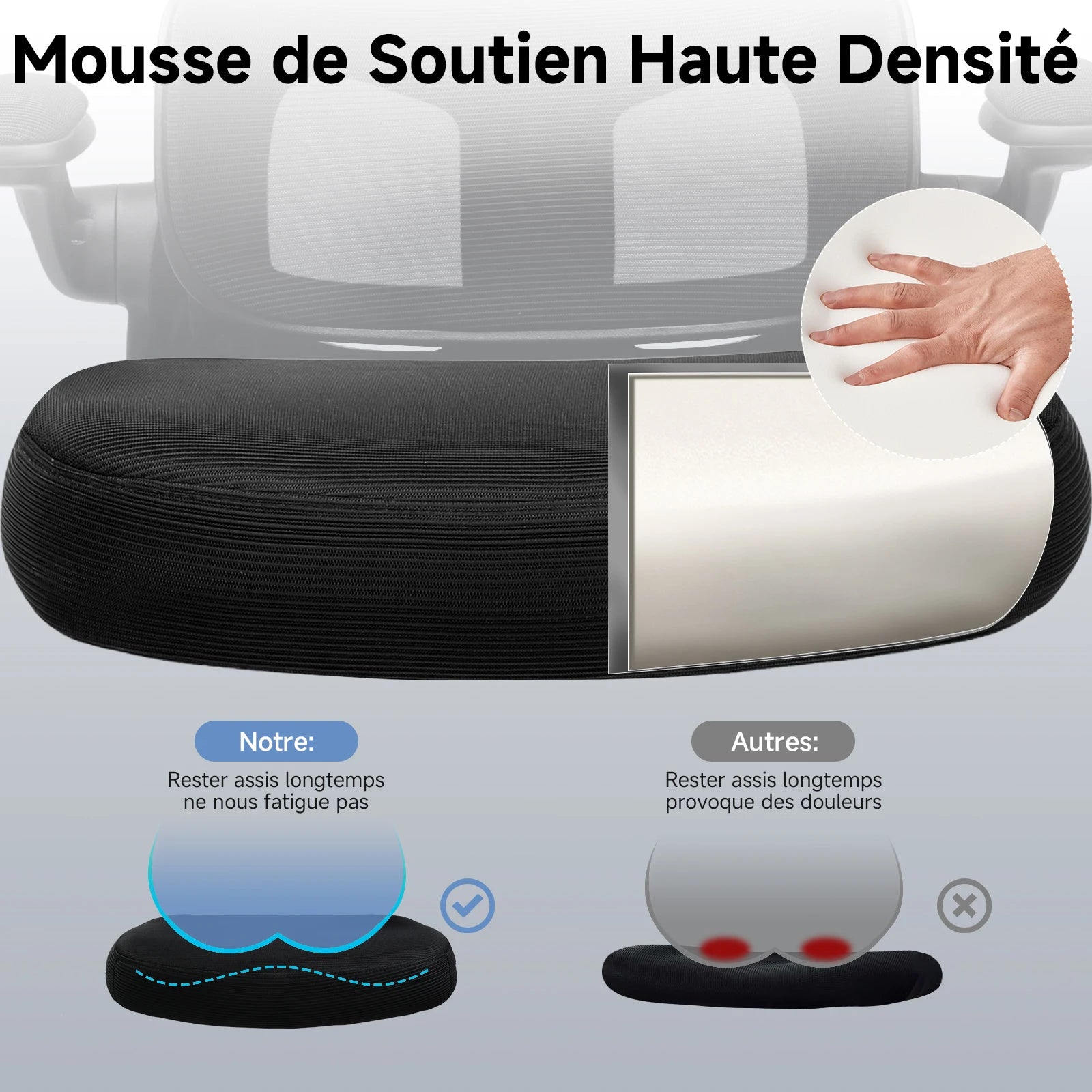 Chaise de bureau beige tendance et ergonomique -