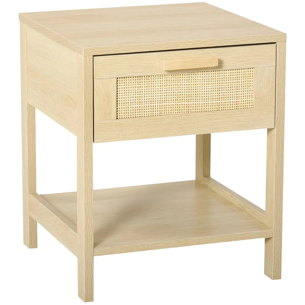Table de chevet bois clair moderne -