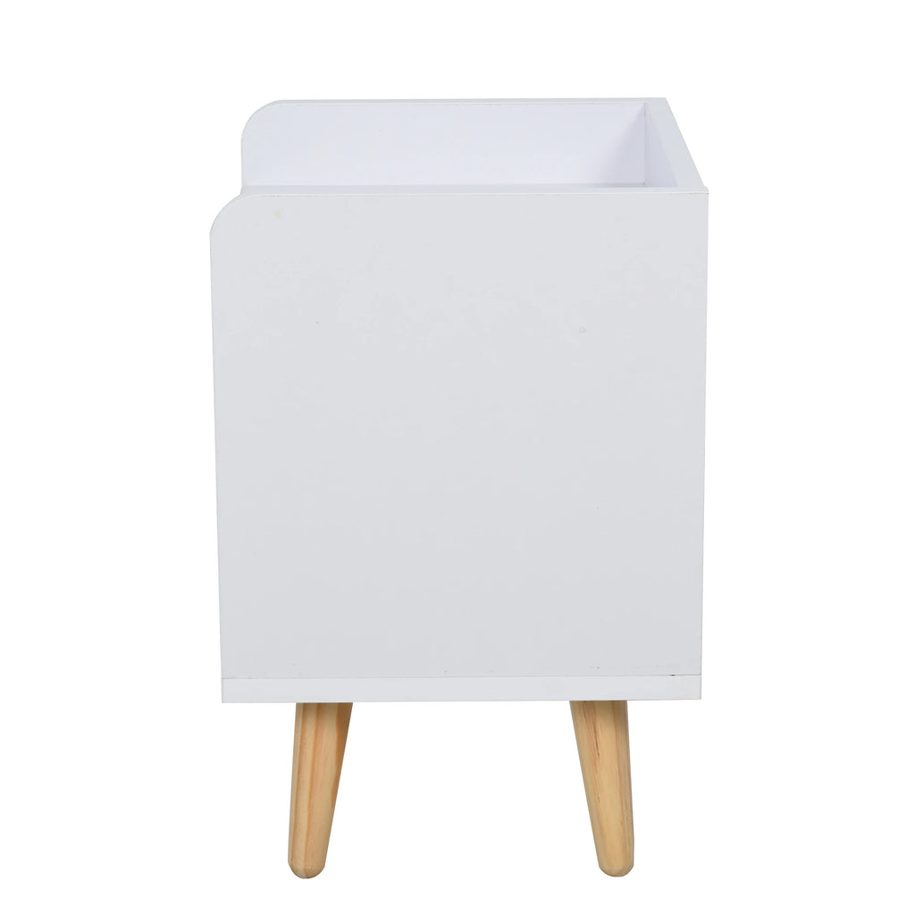 Table de nuit multifonctionnelle blanche -