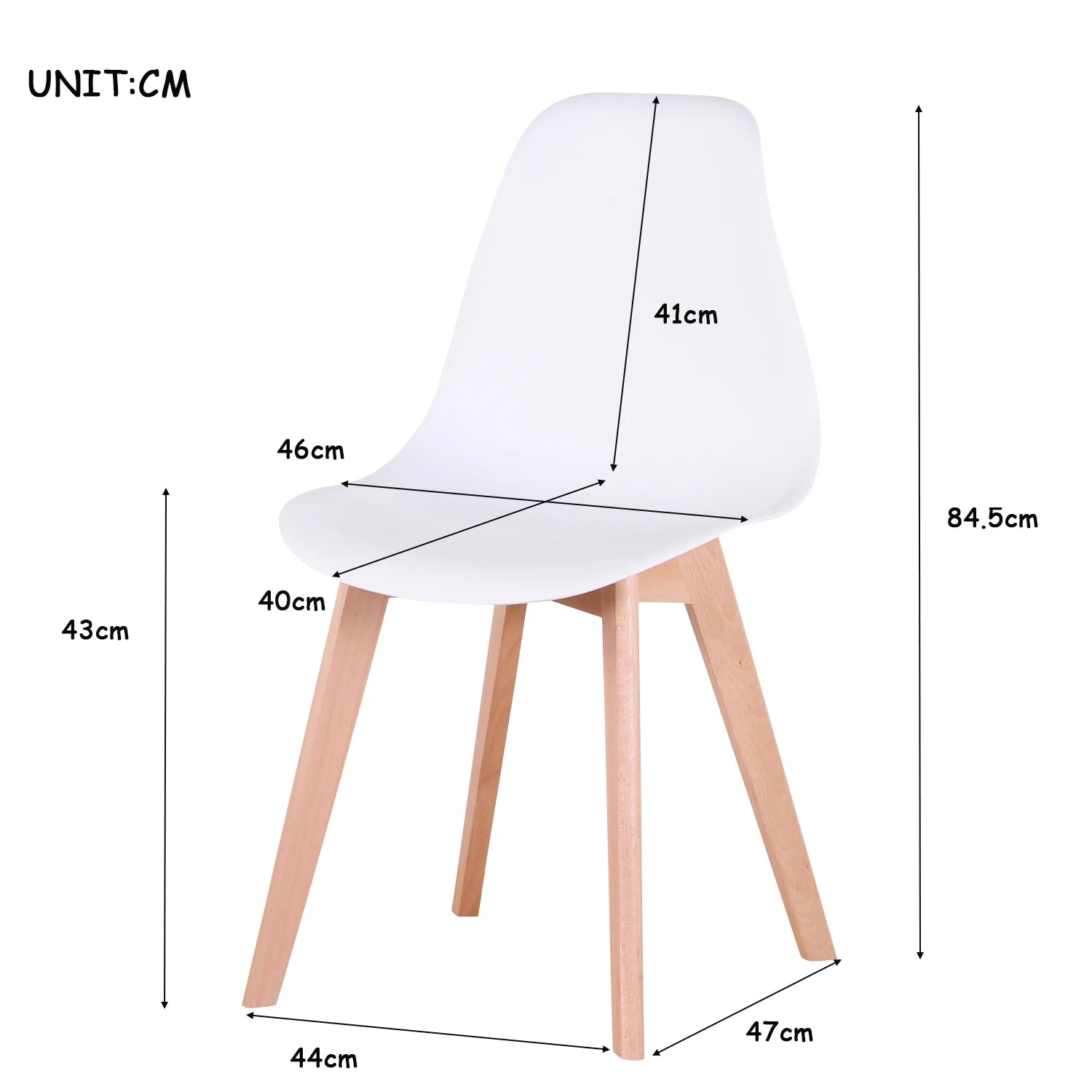 Lot chaise salle à manger 4 pièces ensembles -