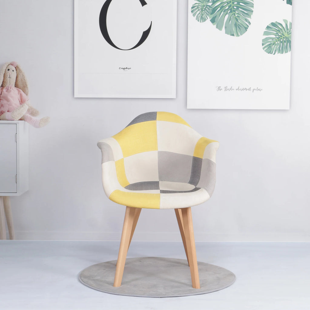 Chaise salle à manger tissu de luxe - 2 ensembles -