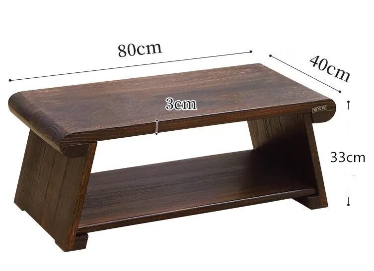 Petite table basse bois japonais - Large