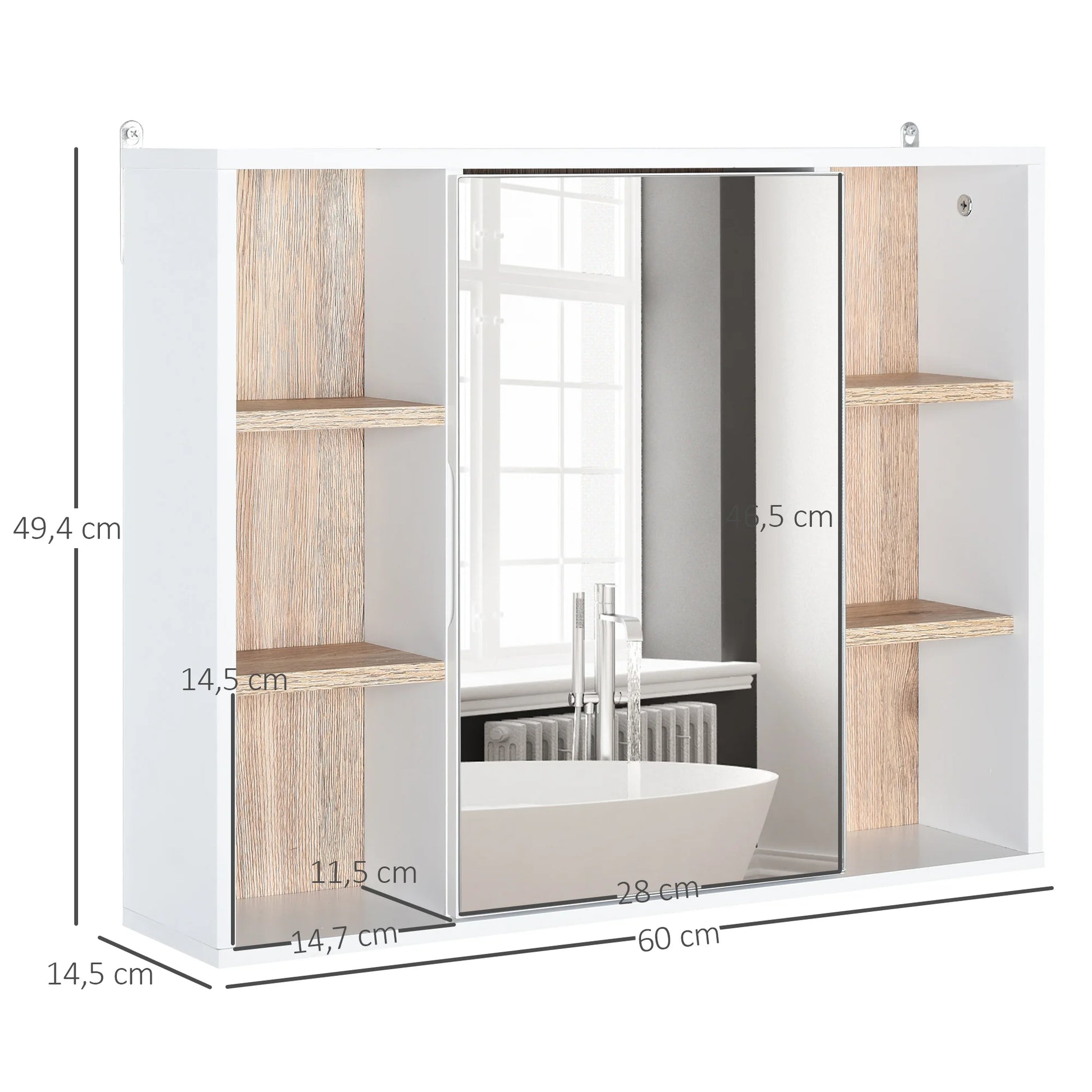 Meuble salle de bain avec miroir simple -