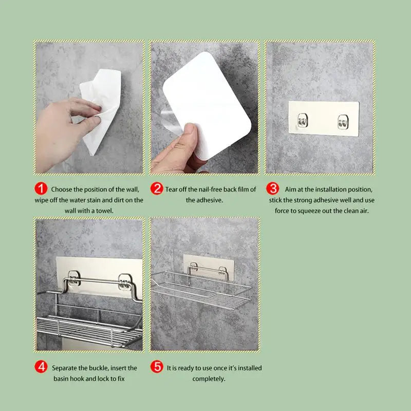 Étagère salle de bain en acier -