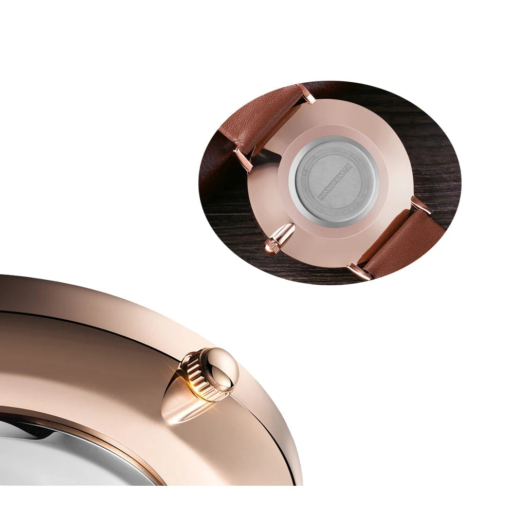 Montre Homme Noble En Cuir - Hannah Martin -