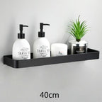 Étagère salle de bain d'angle murale pour douche - 40cm Noir Étagère salle de bain