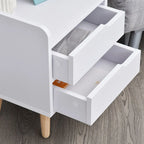 Table de nuit multifonctionnelle blanche -