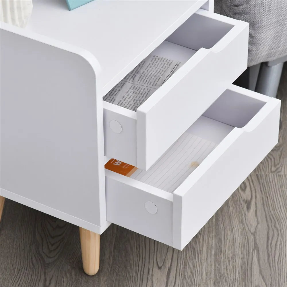 Table de nuit multifonctionnelle blanche -