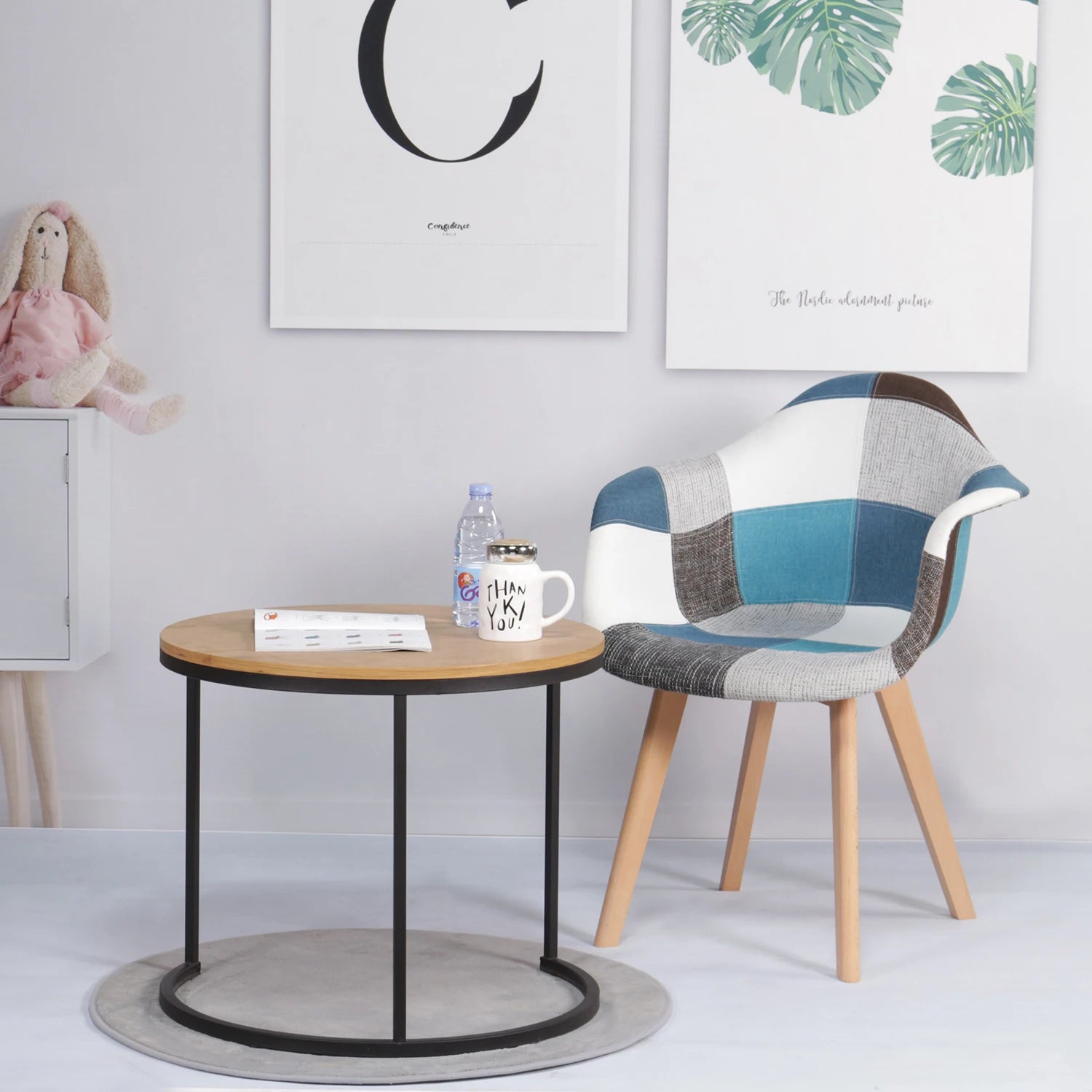 Chaise salle à manger tissu de luxe - 2 ensembles -