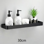 Étagère salle de bain d'angle murale pour douche - 30cm Noir Étagère salle de bain