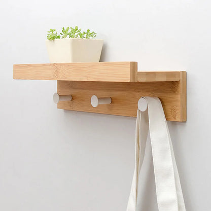 étagère murale design moderne multifonction - 1 Pièce - 3 Hooks