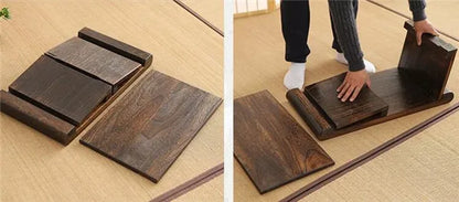 Petite table basse bois japonais -