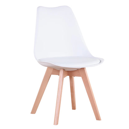 Chaise salle à manger scandinave nordique en plastique de luxe 4 pièces -