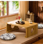 Table basse bois marron foncé antique japonais -