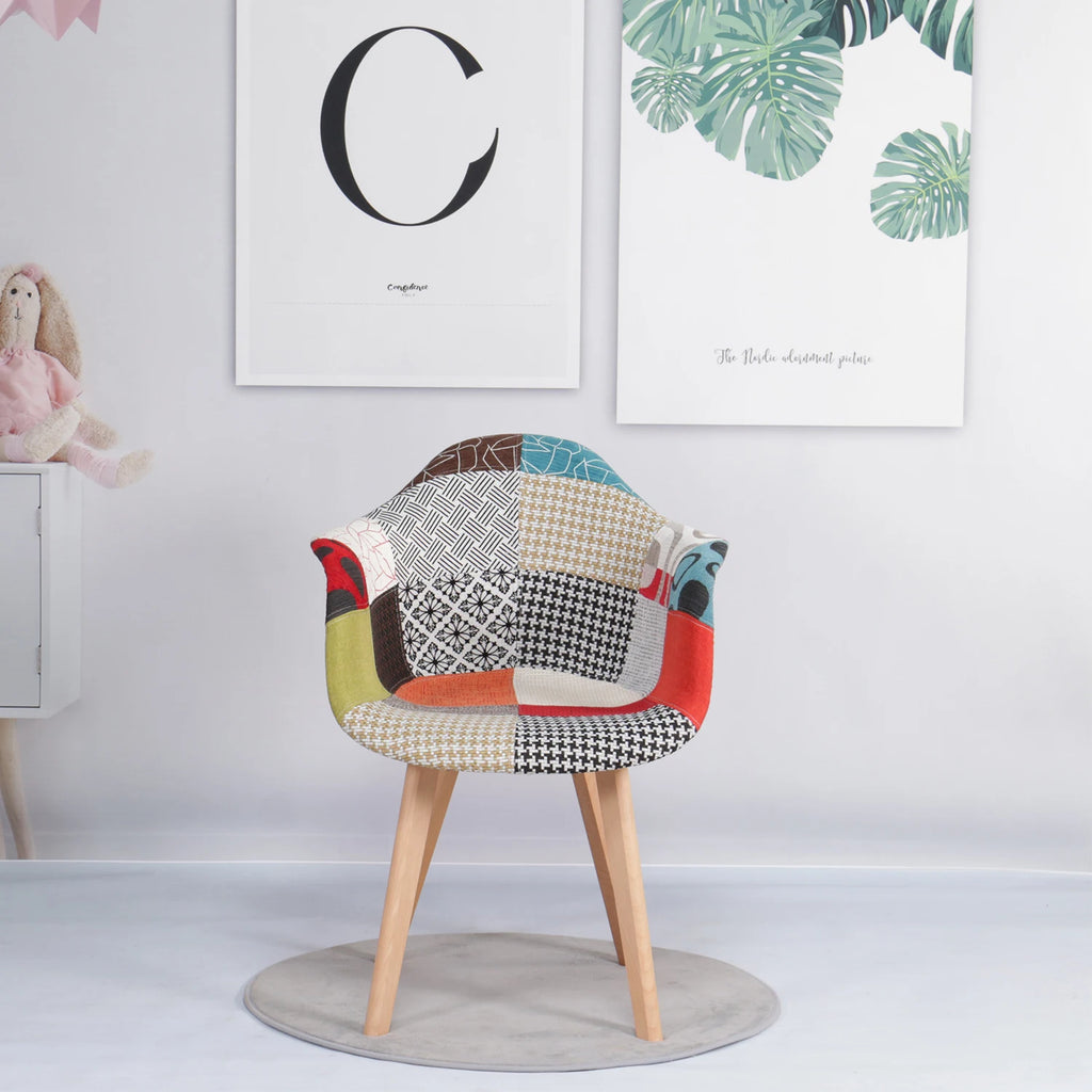 Chaise salle à manger tissu de luxe - 2 ensembles -