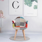 Chaise salle à manger tissu de luxe - 2 ensembles -