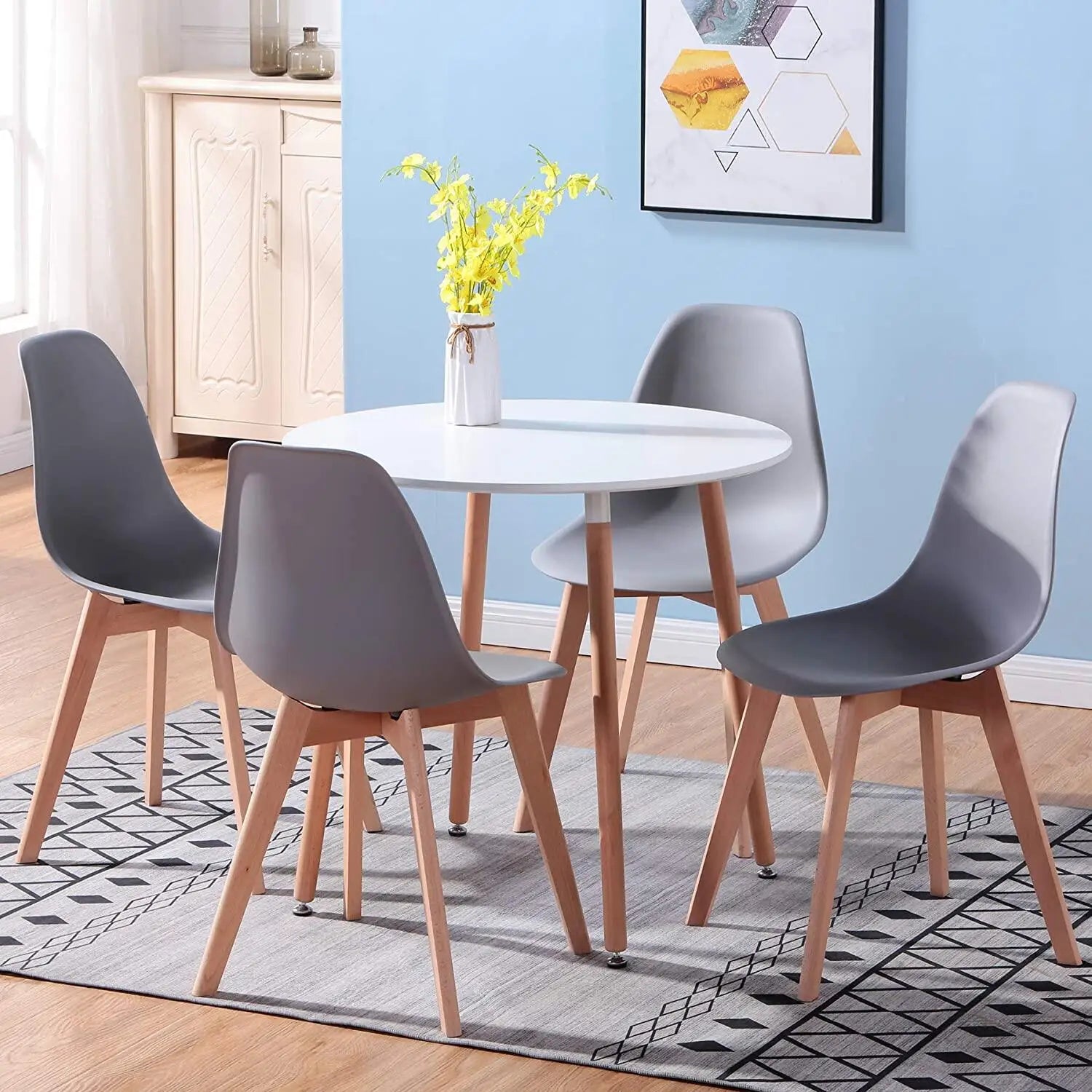 Lot chaise salle à manger 4 pièces ensembles -