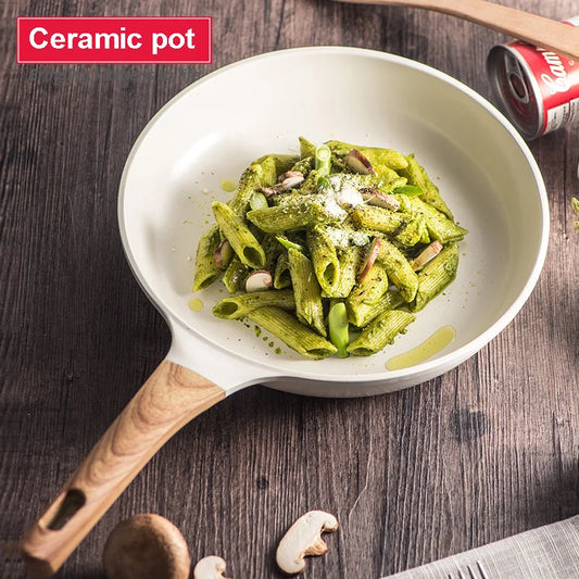 Poêle céramique à frire avec poignée magnifique et solide -