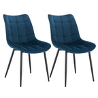 Chaise salle à manger grise en métal 2 ensembles -