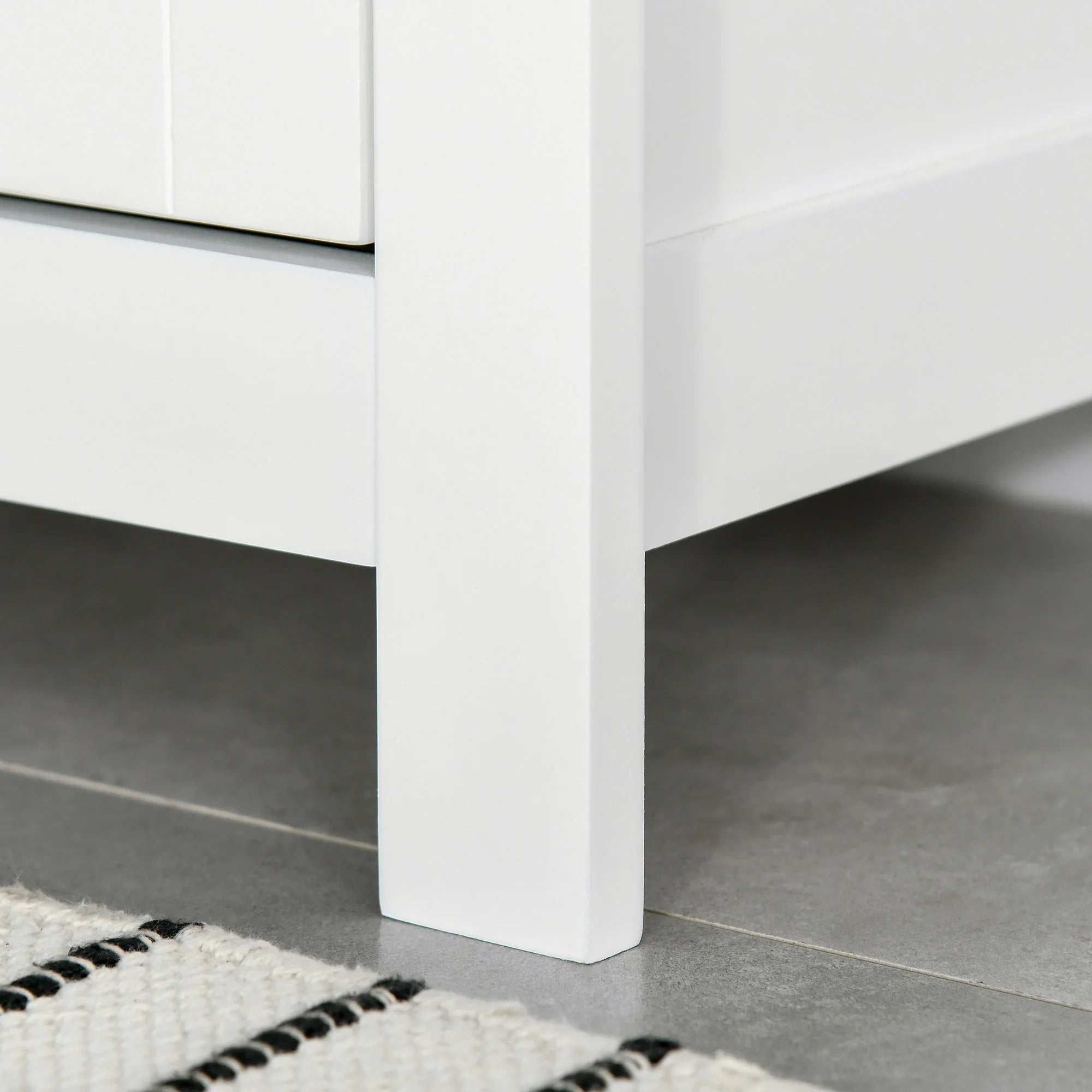 Meuble de rangement pour entrée blanc 60X30X80Cm -