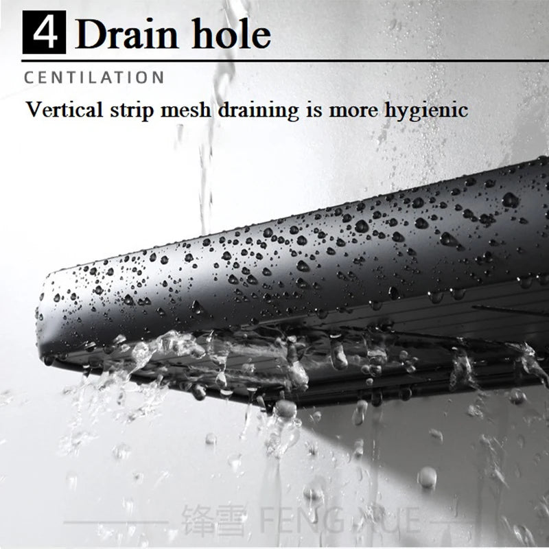 Étagère salle de bain d'angle murale pour douche -