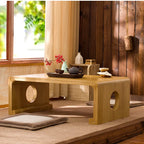 Table basse bois marron foncé antique japonais -