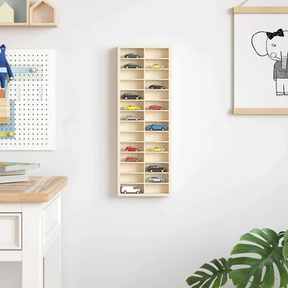 étagère murale vitrine marron -
