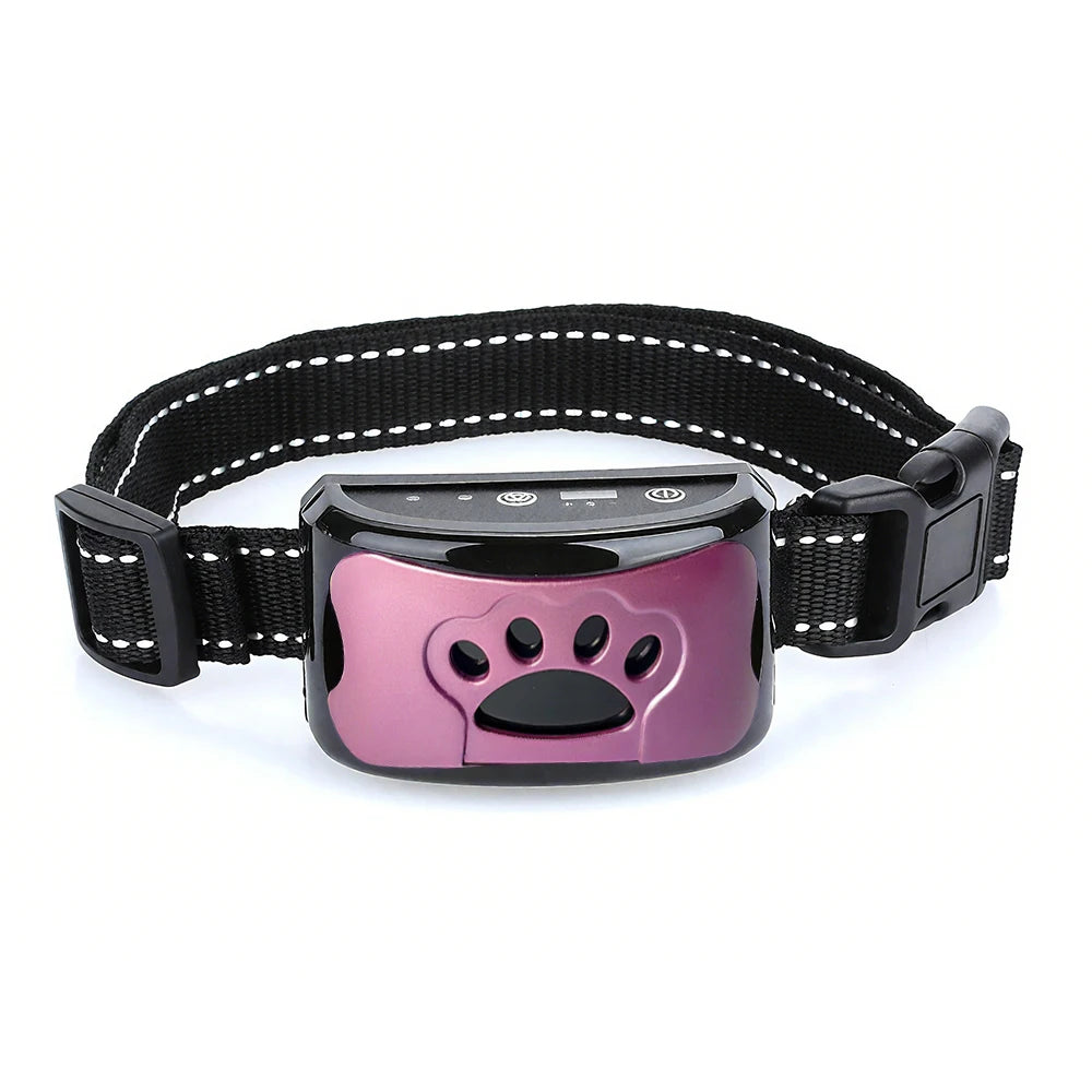 collier anti aboiement rechargeable avec USB - Pourpre