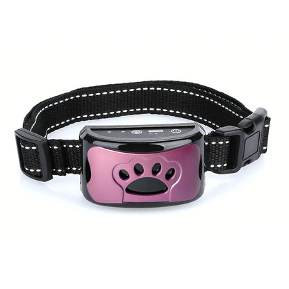 collier anti aboiement rechargeable avec USB - Pourpre