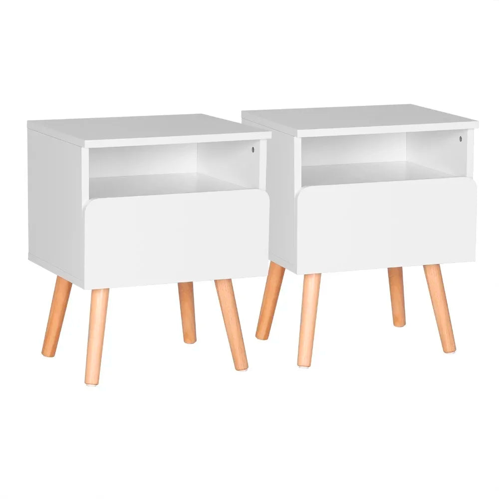 Table de nuit bois pratique 2 ensembles -