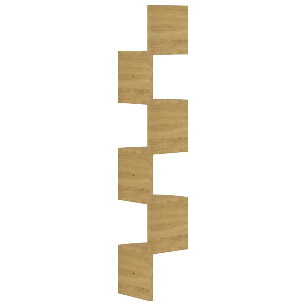 étagère murale d'angle 19x19x123 cm -
