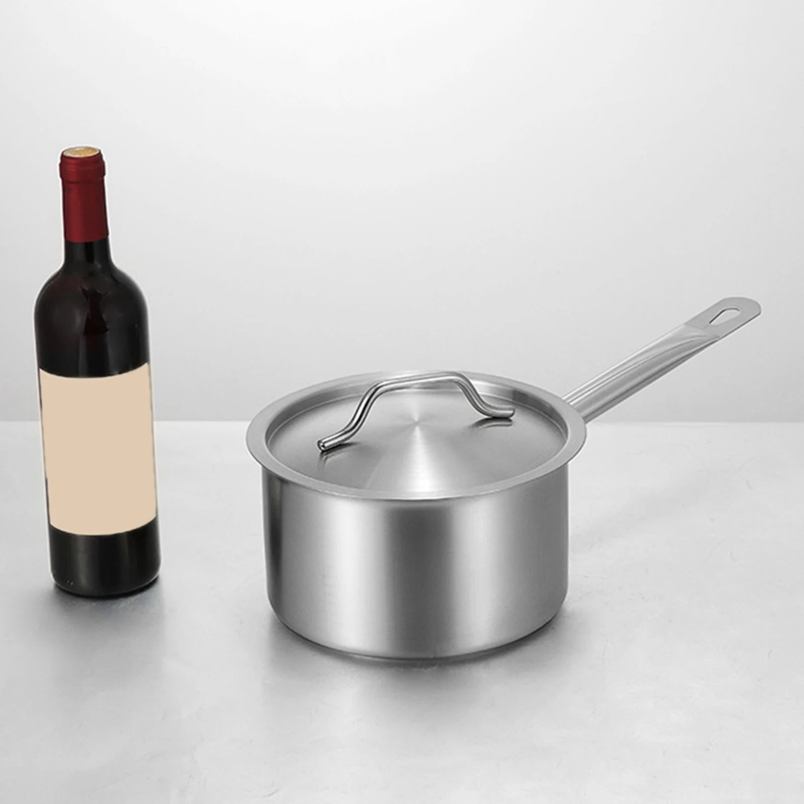 Casserole inox 20cm à couvercle moderne -