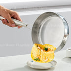 Wok poêle en inox solide -