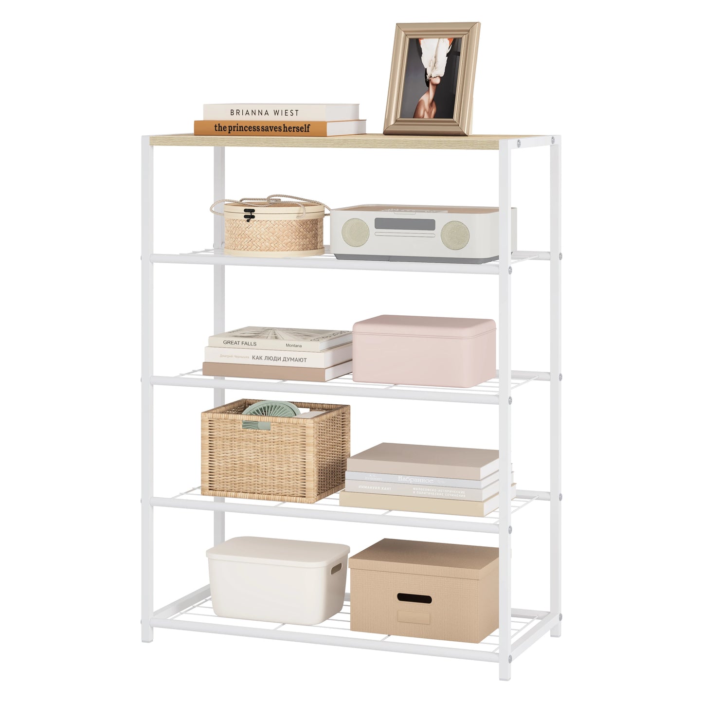 Étagère chaussures métal à étages -