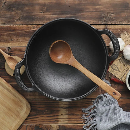 Poêle en fonte wok en forme mini casserole -