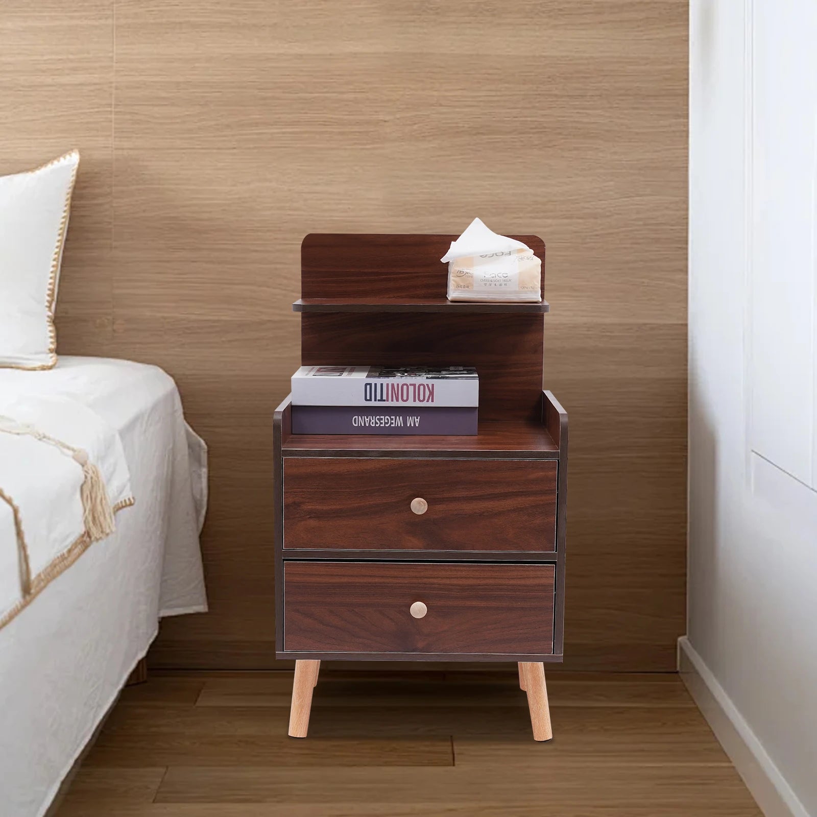 Table de nuit bois massif compacte -