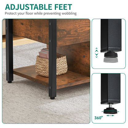 Table basse à manger convertible en bois -