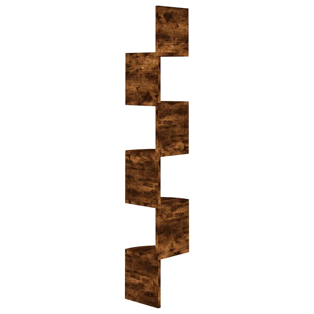étagère murale d'angle 19x19x123 cm -