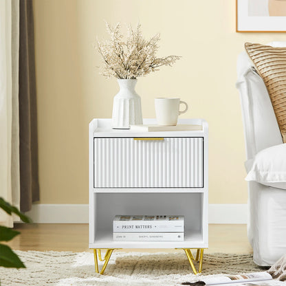 Table de chevet cabinet 40x40x51cm - VIRGINIE -