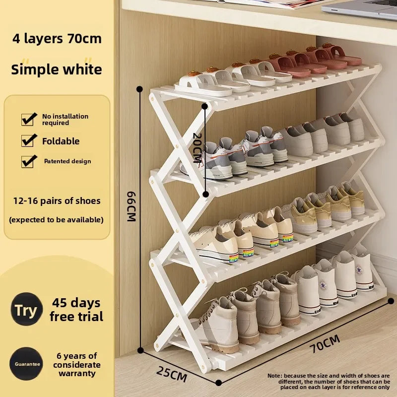 Meuble à chaussure palette artisanale - 4C-70cm-Blanc