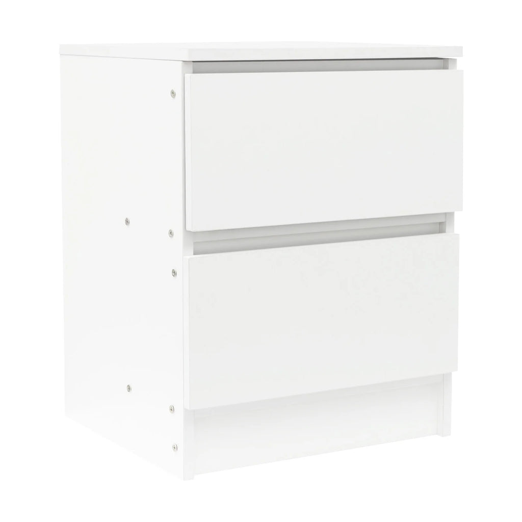 Table de chevet bois massif avec petite commode à 2 tiroirs -