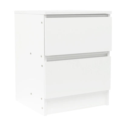 Table de chevet bois massif avec petite commode à 2 tiroirs -